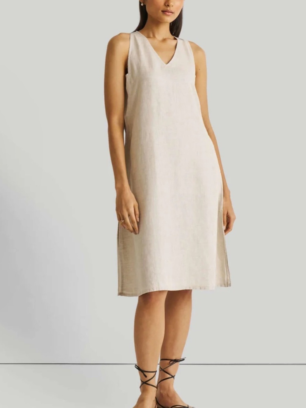 Reistor READING TEA LEAVES MIDI DRESS - ECRU 100% Hemp